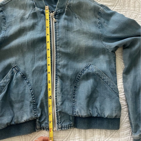 Cloth and stone zip up light and soft jean jacket - Picture 6 of 9